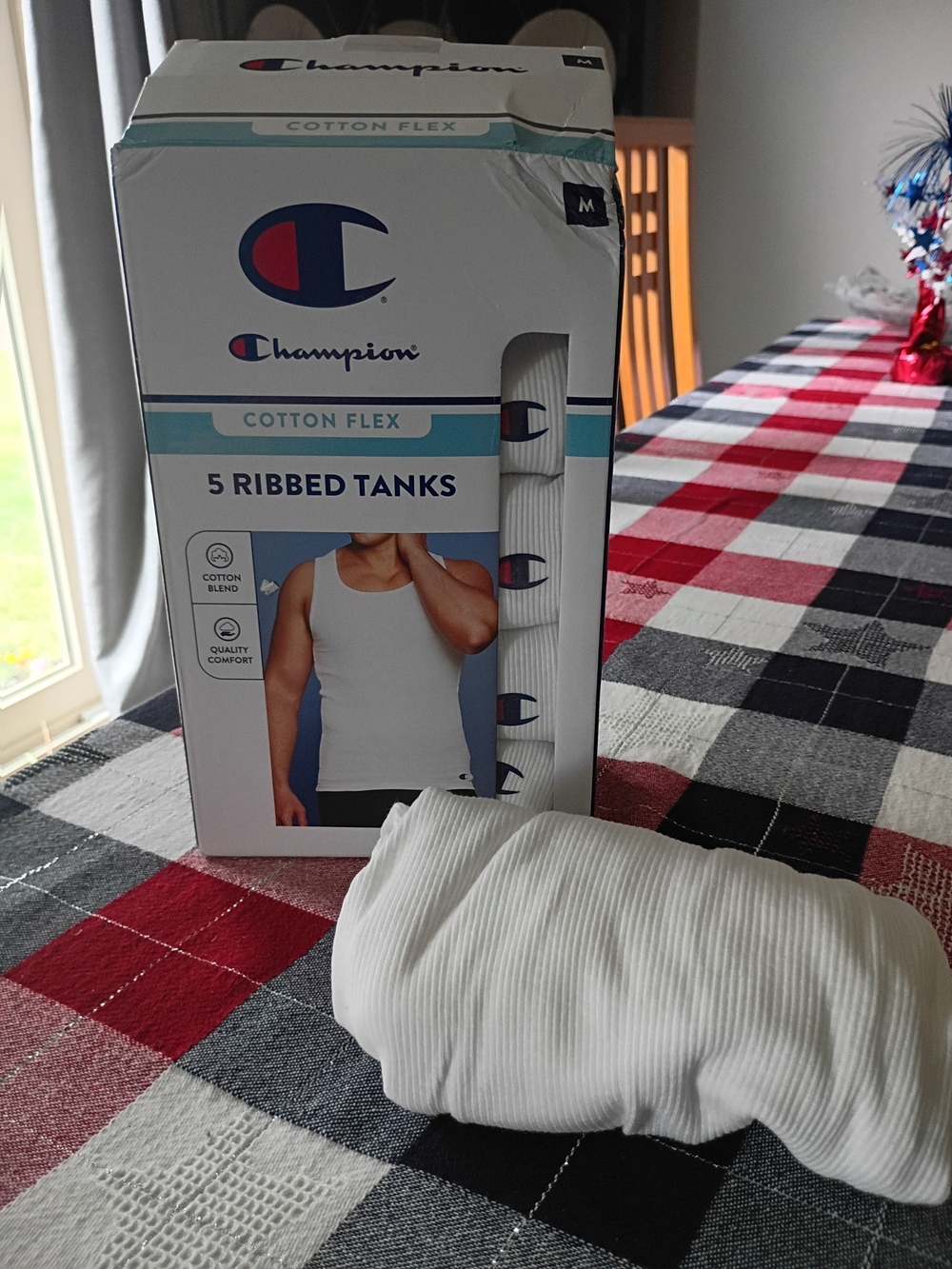 Champion Cotton Flex 5 Ribbed Tanks - White New In Box